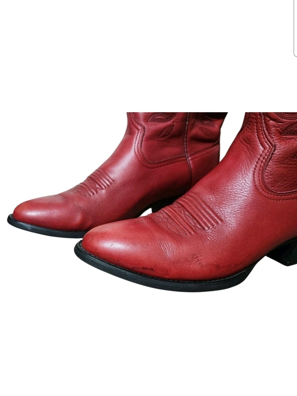 Ariat 15761 Red Cowboy Boots Women Size 8.5B Floral Embroidered Western Cowgirl - Picture 13 of 16